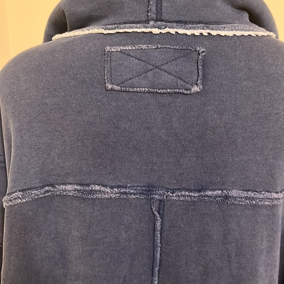 Free people Sweater We the Free zip up thermal hoodie jacket women size L NWOT - Picture 9 of 14